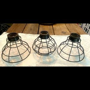 Farmhouse Black Wrought Iron Look Pendant light covers - set of 3 from Lowe’s